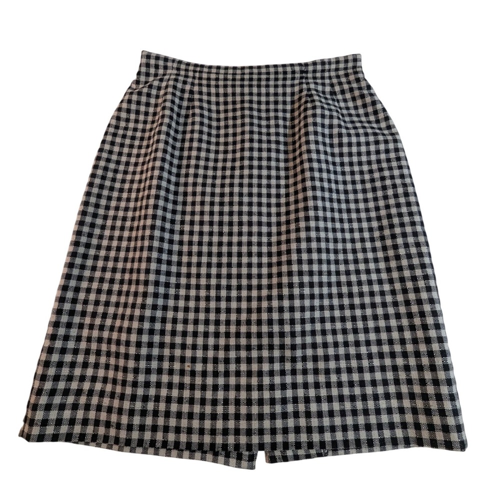 Kasper A.S.L. Black White Gingham Pencil‎ Skirt – Size 10 RN 50610
